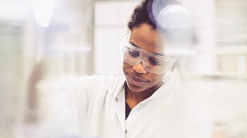 Female scientist in chemistry lab