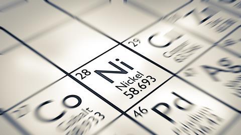 Focus on Nickel Chemical Element from the Mendeleev periodic table