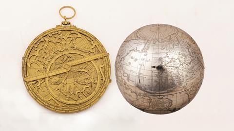 Astrolabe and globe