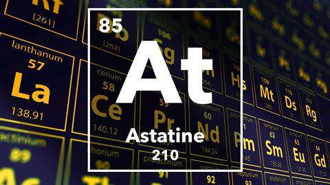 Periodic table of the elements – 85 – Astatine