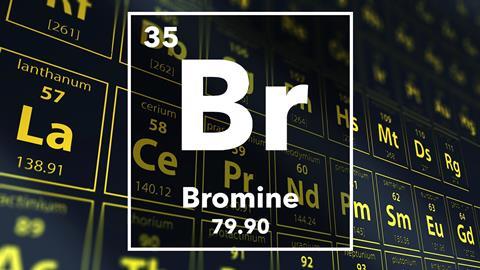 Periodic table of the elements – 35 – Bromine