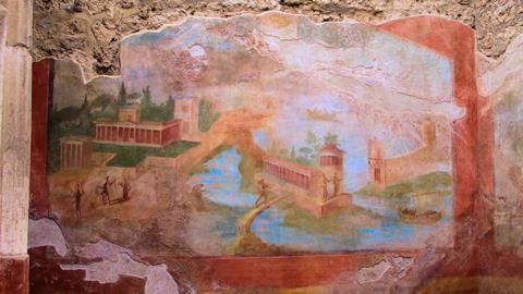 An image showing a Pompeii mural