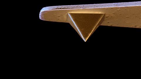 SEM of atomic force microscopy cantilever and tip - Hero 01