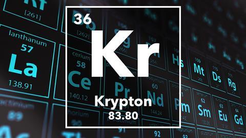Periodic table of the elements – 36 – Krypton