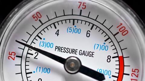 An image showing a pressure gauge
