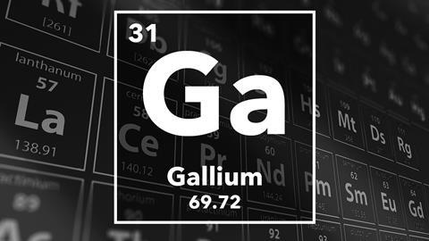 Periodic table of the elements – 31 – Gallium