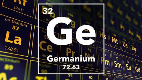Periodic table of the elements – 32 – Germanium