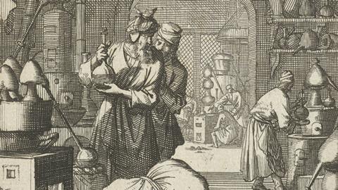 Figures in a laboratory