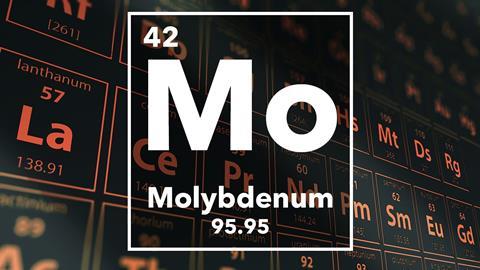 Periodic table of the elements – 42 – Molybdenum