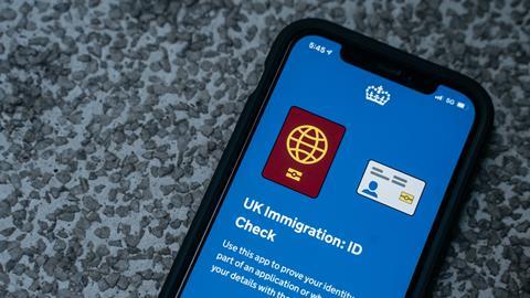An image showing a UK immigration ID check