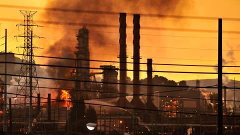 Chevron refinery fire, on 6 August 2012