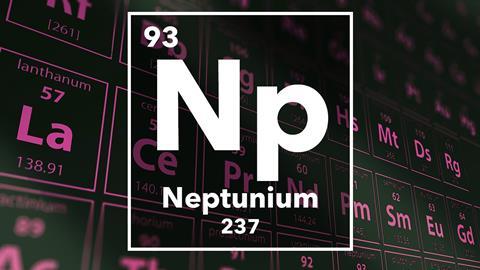 Periodic table of the elements – 93 – Neptunium