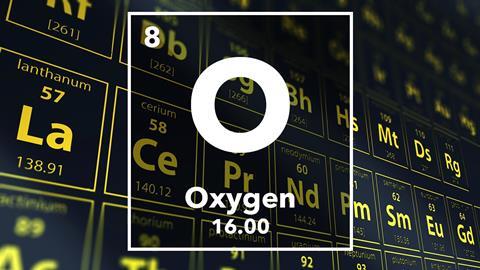 Periodic table of the elements – 8 – Oxygen