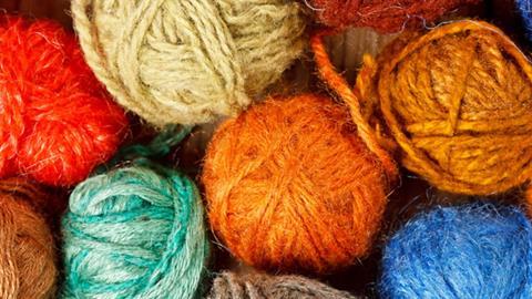coloured balls of wool