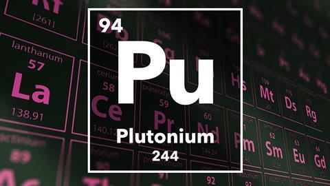 Periodic table of the elements – 94 – Plutonium