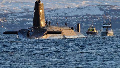 HMS Vanguard nuclear submarine