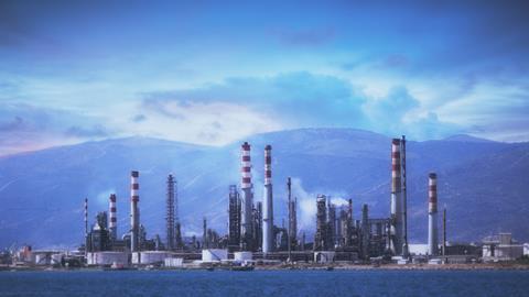 An image showing an oil refinery