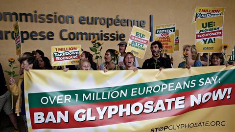 An image showing a glyphosate protest
