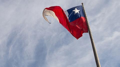 A photograph of the Chilean flag