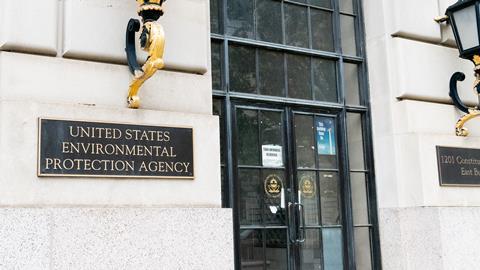 A photo of the front of the US Environmental Protection Agency building