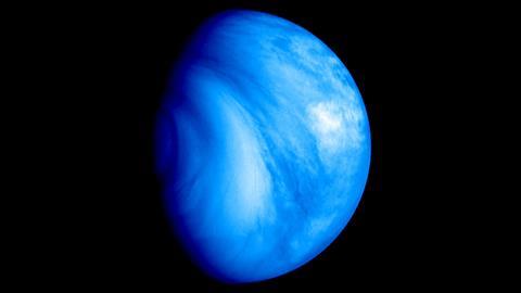 A colorized image of Venus