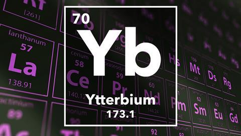 Periodic table of the elements – 70 – Ytterbium