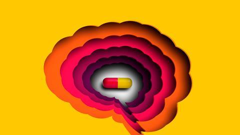 An image showing a pill inside a brain