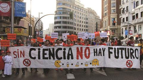 Spanish science protest, October 2016