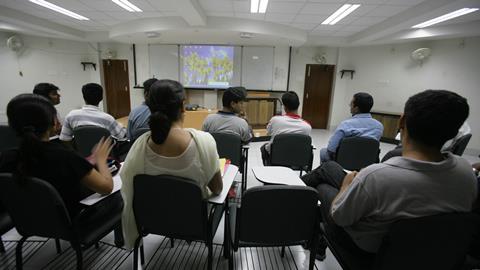 An image showing Indian students in class