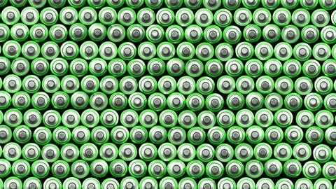 Background of green batteries