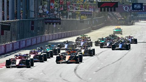 Baku Grand Prix 2024 Formula 1 start line