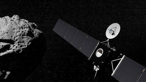 Rosetta passing by an asteroid