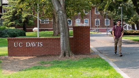 An image showing the UC Davis entrance