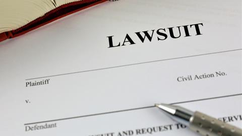 A picture showing a lawsuit form 