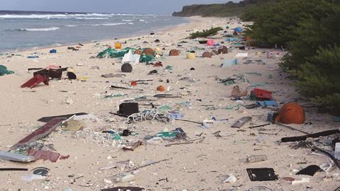 0717CW - Critical Point - Plastic rubbish on Henderson Island, east beach - hero