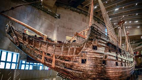 The Vasa, restored and on display at the Vasa Museum in Stockholm