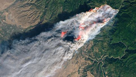 An image showing a camp fire in Northern California