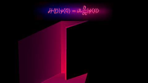 Schrodinger's equation opening a door