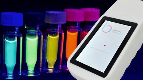 Fluorescent compounds and a Brightline Diagnostics machine