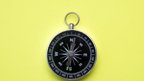 An image showing a compass