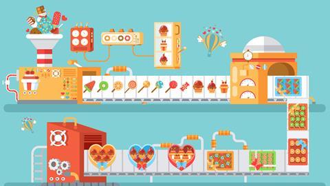 Illustration of a production line