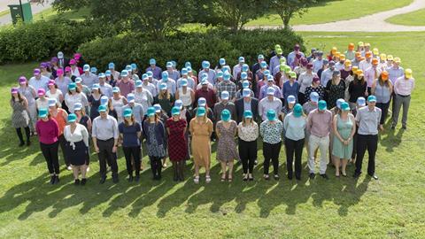 RSC colleagues represent the periodic table elements using coloured hats