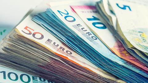 An image showing stacks of euros