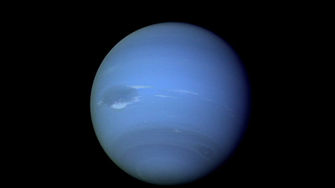 A photograph showing Neptune