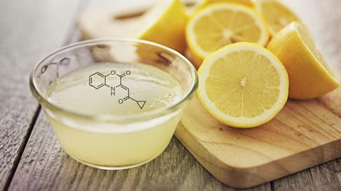 Lemon juice with compound structure