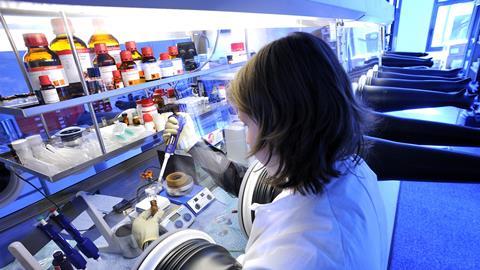 Organic research being carried out inside glovebox 