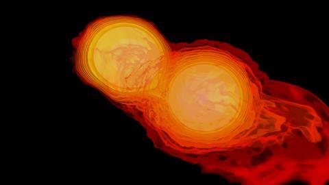 An image showing neutron stars colliding
