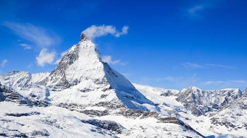 The Matterhorn, a mountain in the Swiss Alps