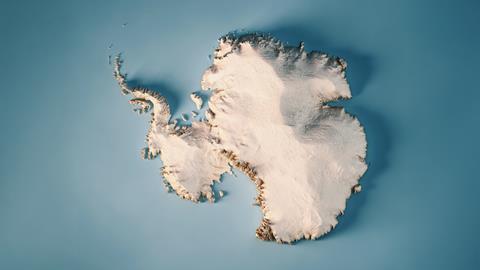 Antarctica viewed from above