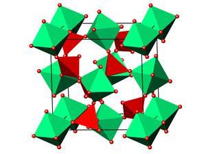 Zirconium-tungstate crystal structure